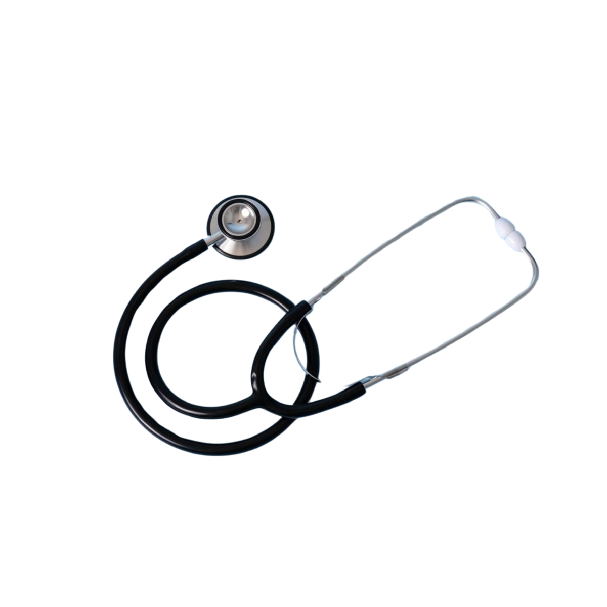 Black stethoscope with silver chestpiece